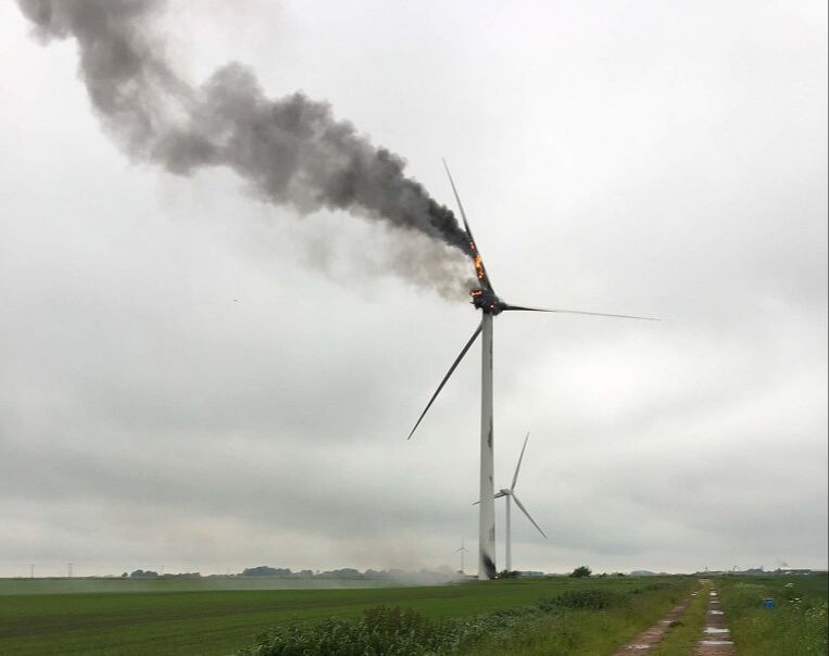 wind turbines at risk of fires