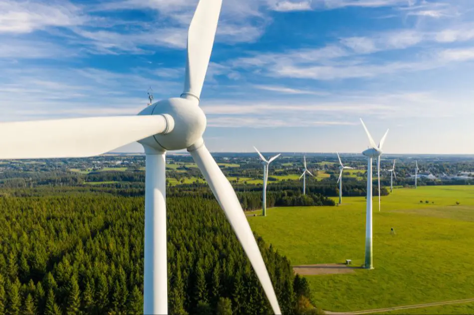 wind turbines capture wind energy