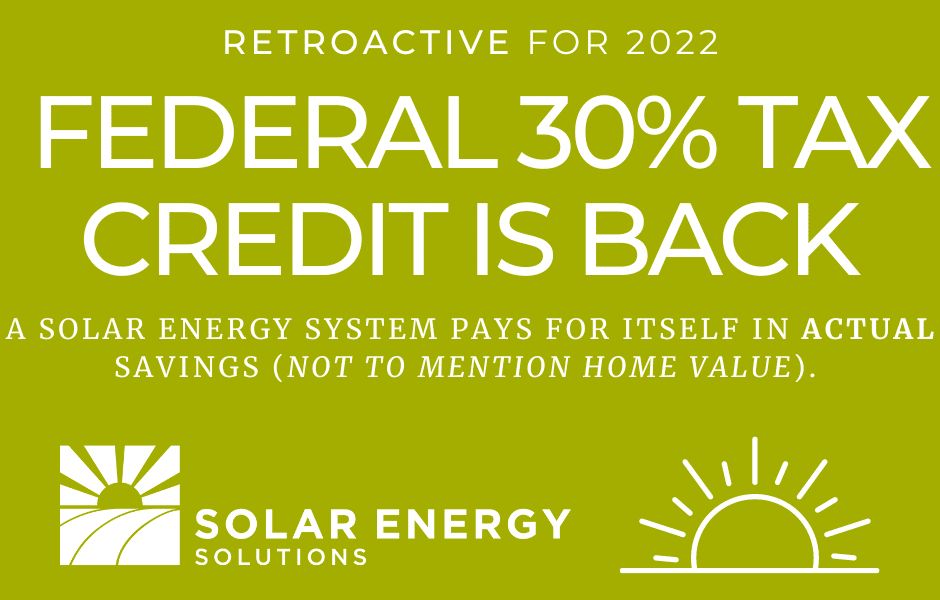 federal solar tax credits reduce cost for homeowners to install panels