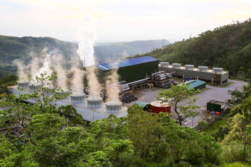 geothermal power station tapping renewable energy in the philippines.