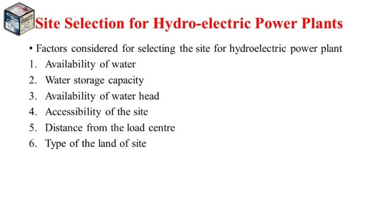 How Can You Select The Location For The Hydro Power Plant?