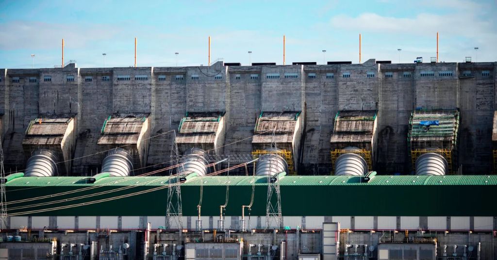 hydroelectric dam generating renewable electricity