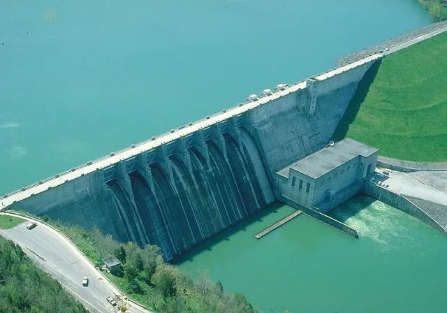 hydroelectric dams utilize gravity and flowing water to generate clean, renewable electricity.