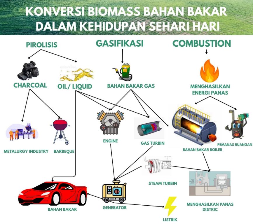 industrial biomass like sawdust can be used for energy.