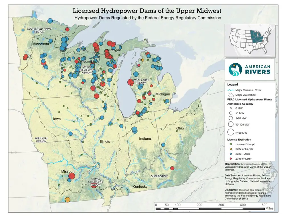 Is hydropower available in the Midwest?