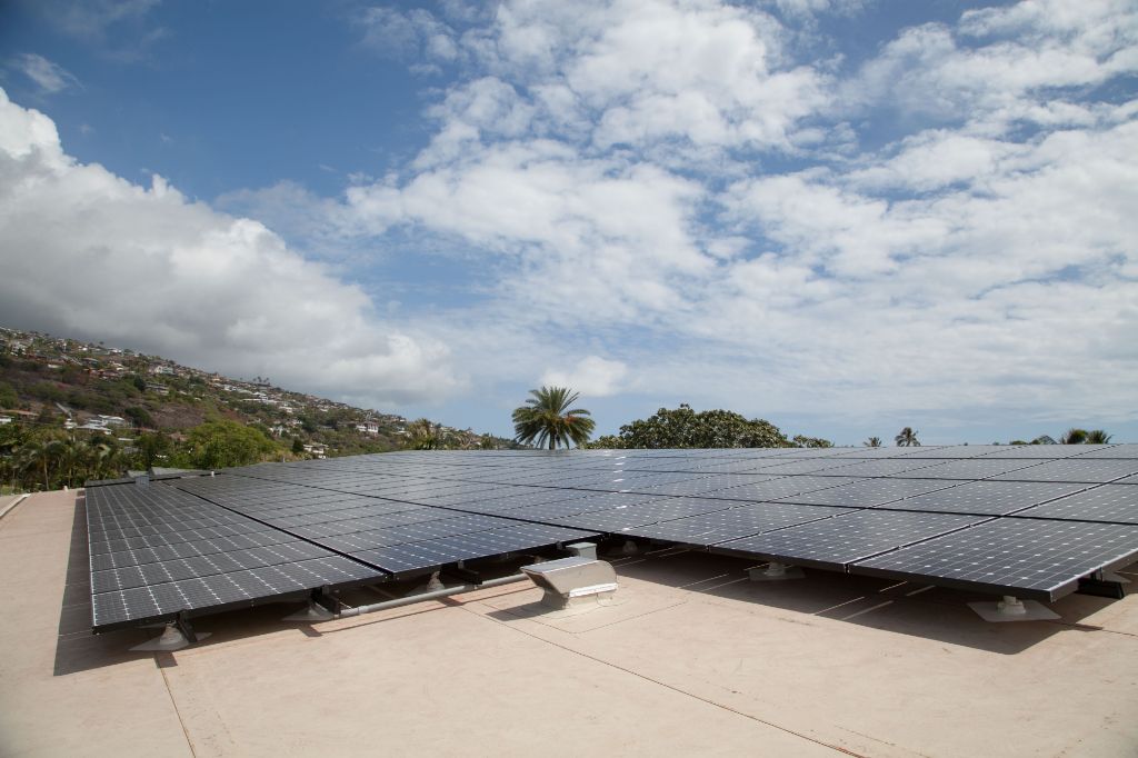 panasonic solar panels have an sleek, all-black design that blends nicely into rooftops