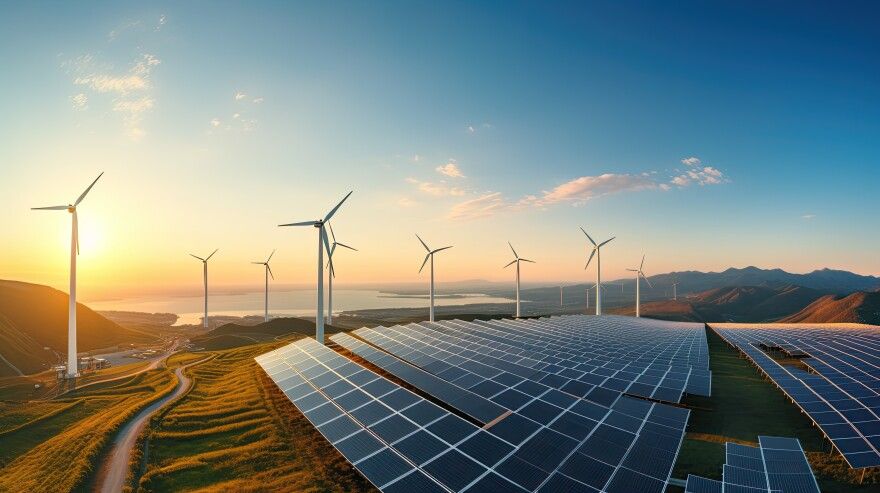 solar panels generate clean, renewable electricity