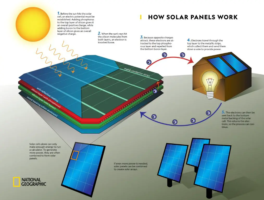 solar panels generate renewable energy from the sun