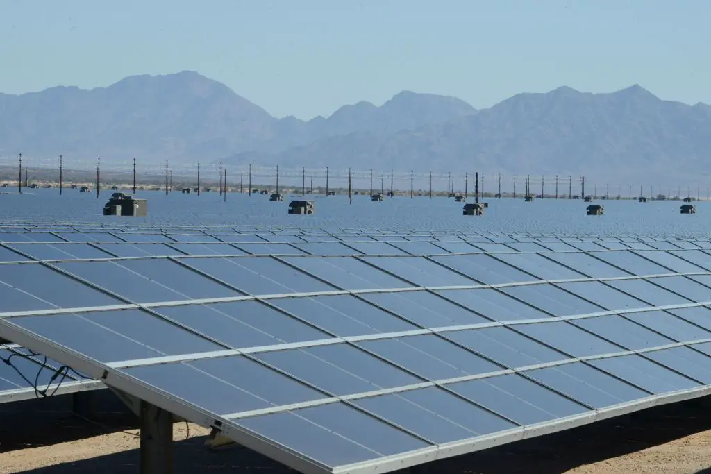 solar panels in desert