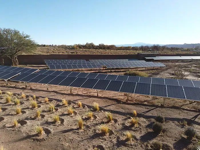 solar panels installed in chile's atacama desert