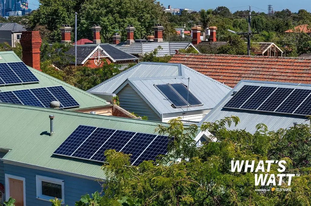 solar panels on rooftops in australia.