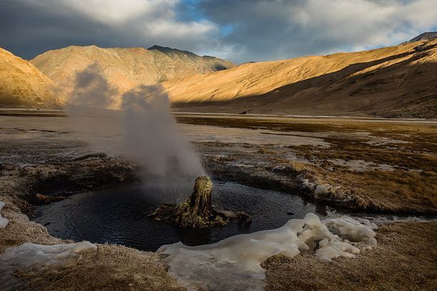 some of india's most promising geothermal sites with power generation potential are located in the himalayan region, including puga valley, tattapani, and manikaran.