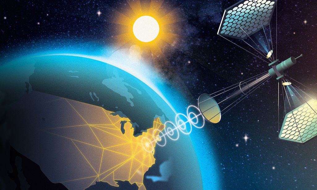 space-based solar arrays could collect sunlight continuously without nighttime or weather constraints
