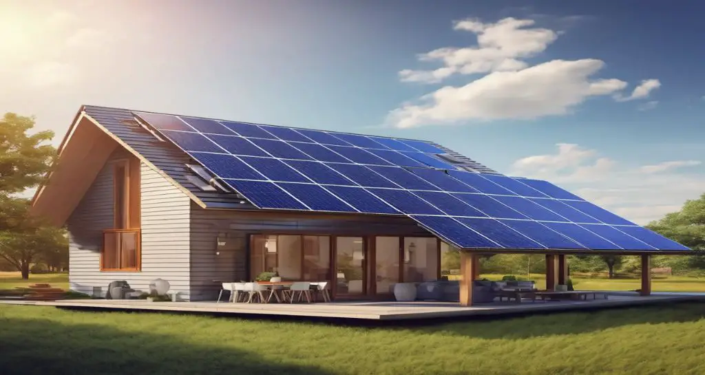 sun soaked solar panels on a florida home, generating clean energy from the abundant sunshine in the state