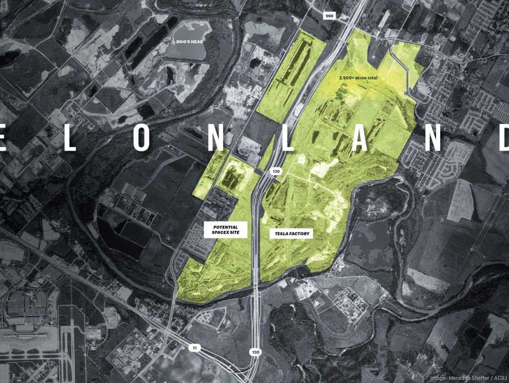 tesla's austin factory spans a massive 2,500 acres of land, equating to nearly 4 square miles.