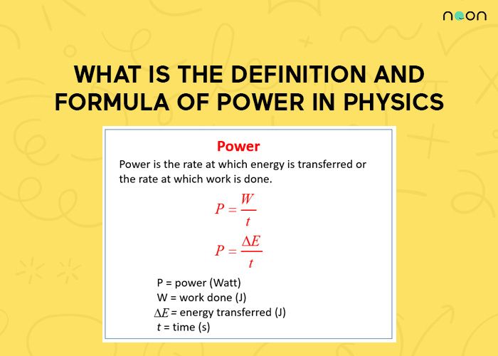 units of power formula