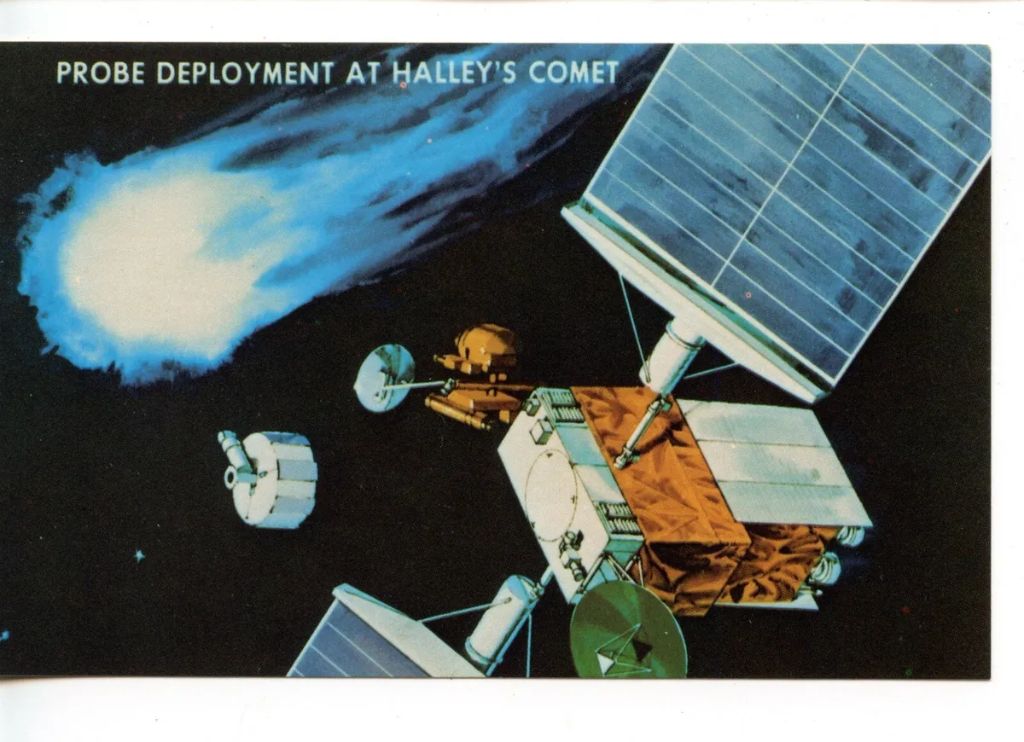 vintage artwork of a space probe