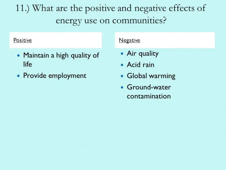 What Are The Positive And Negative Impacts Of Energy?