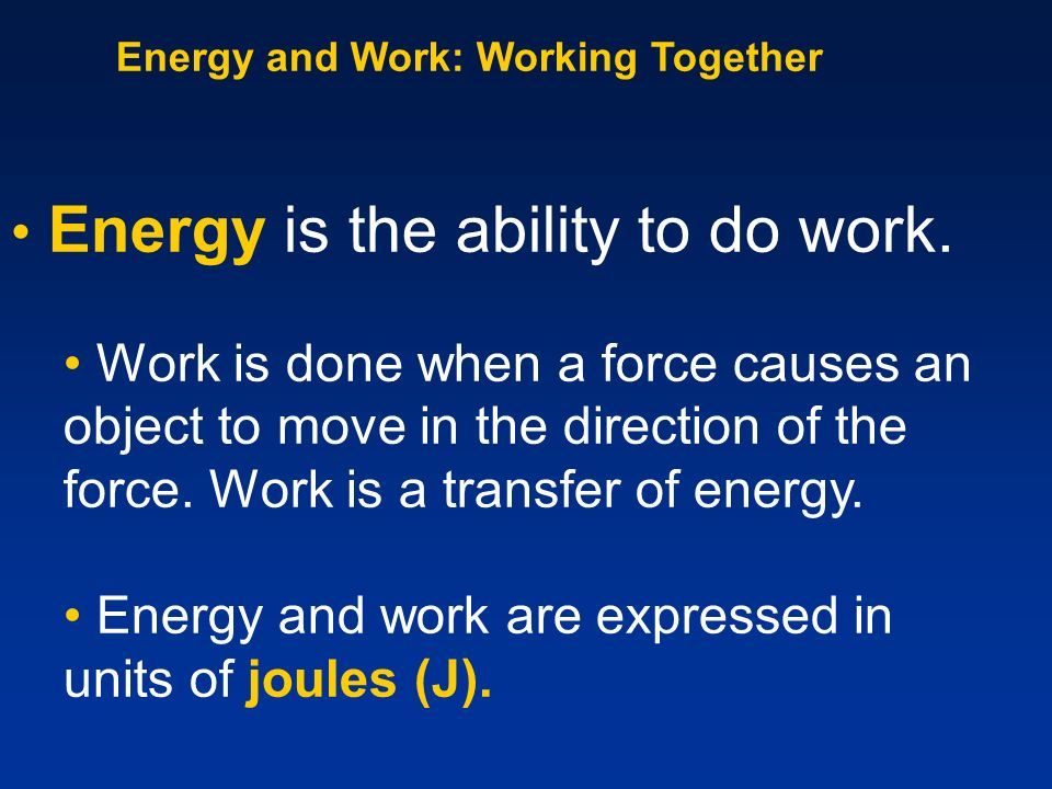 What is an energy in a sentence?