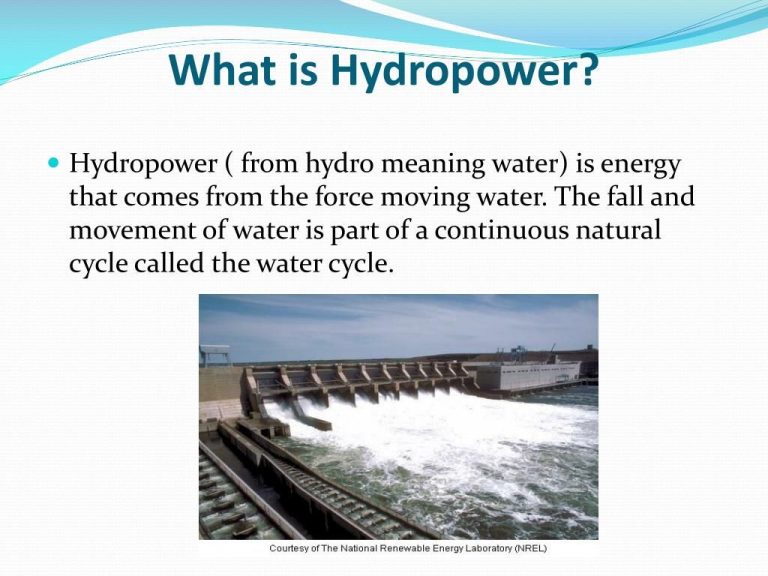What Is The Definition Of Hydropower?