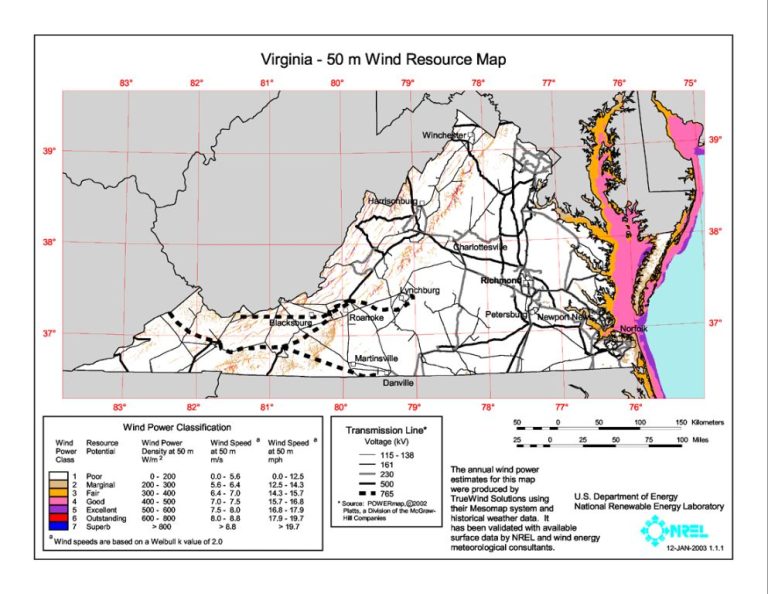 Where Is Wind Energy Found In Virginia?