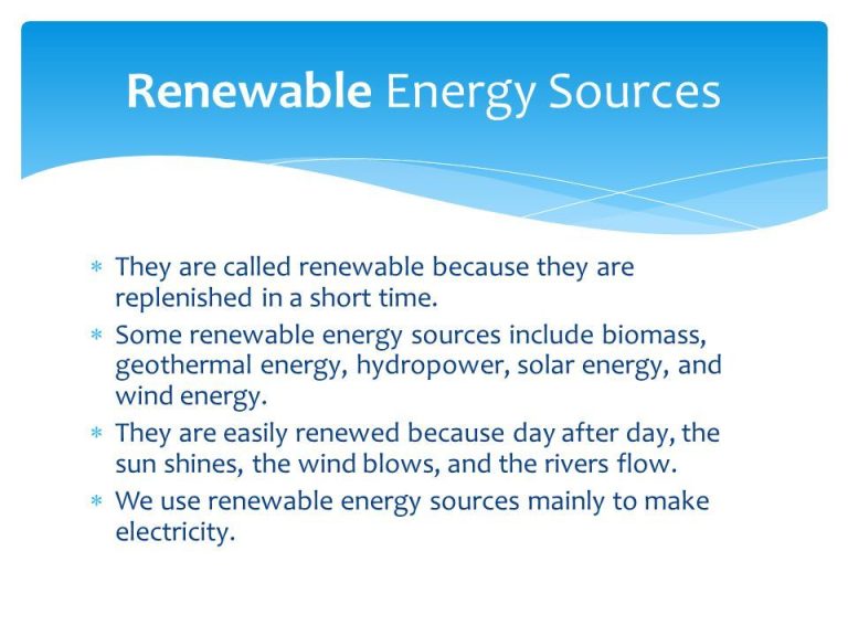 Why Is It Called Renewable Energy?
