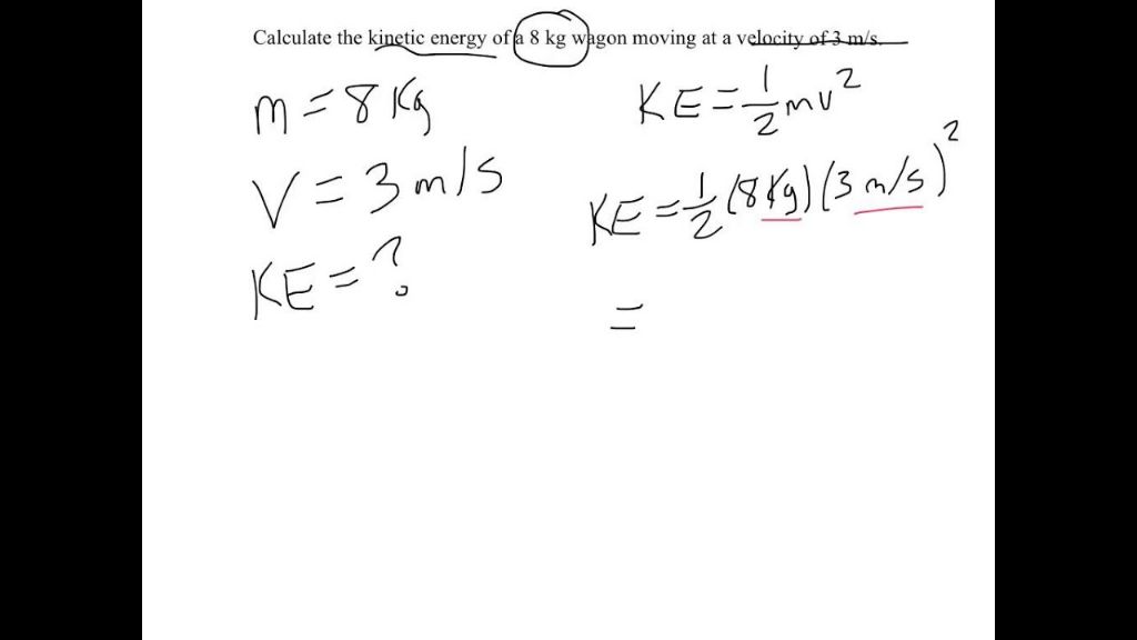 a person calculating potential and kinetic energy equations on paper