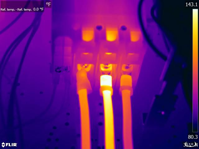 an infrared camera showing different temperatures through color variation