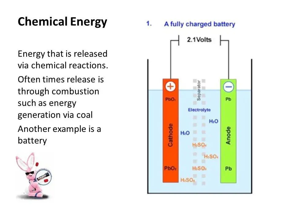 batteries store chemical energy through reactions