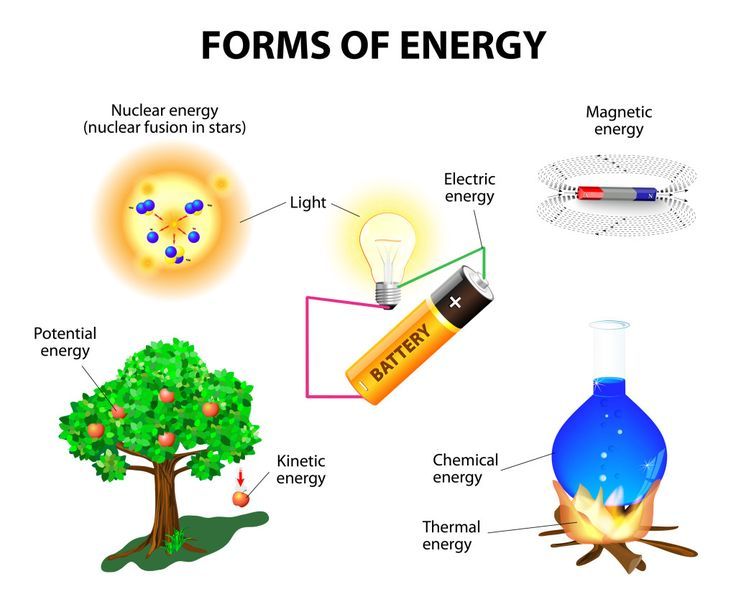 diagram showing energy transformations between different forms