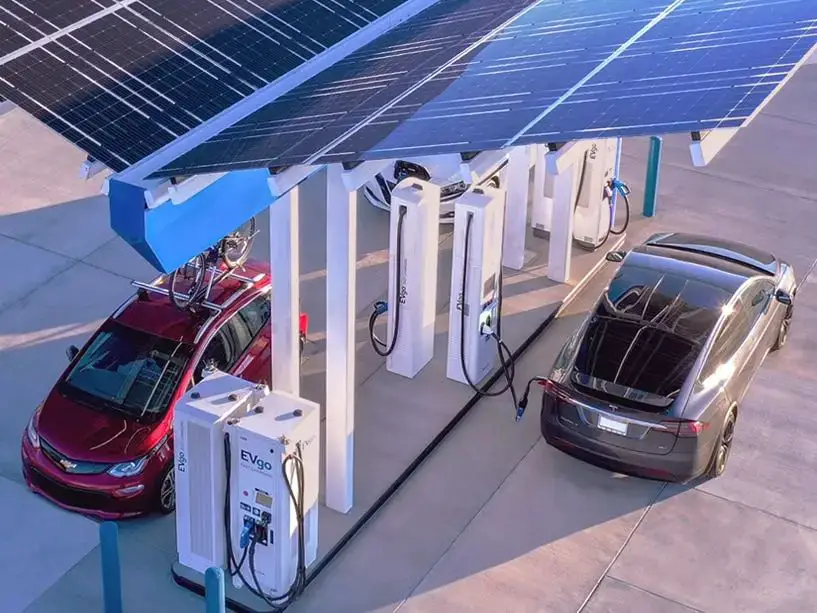 electricity powers electric vehicles and charging infrastructure