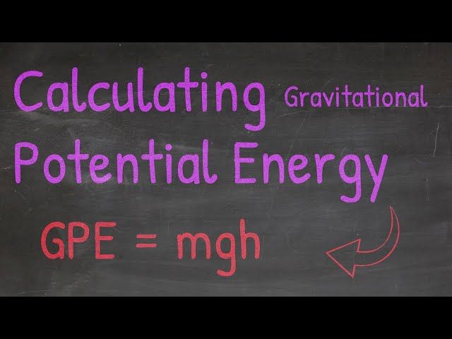 equation gpe = mgh showing mass, gravity, and height factors