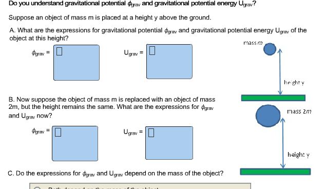 gravitational potential energy depends on an object's mass and height above the ground.