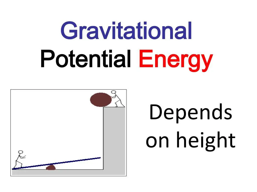 gravitational potential energy depends on height