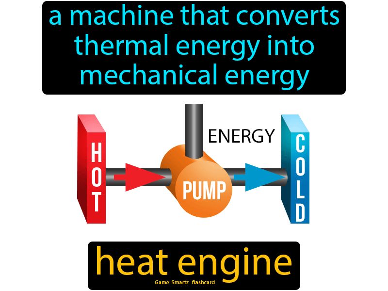 heat engines like car engines convert thermal energy into mechanical energy.
