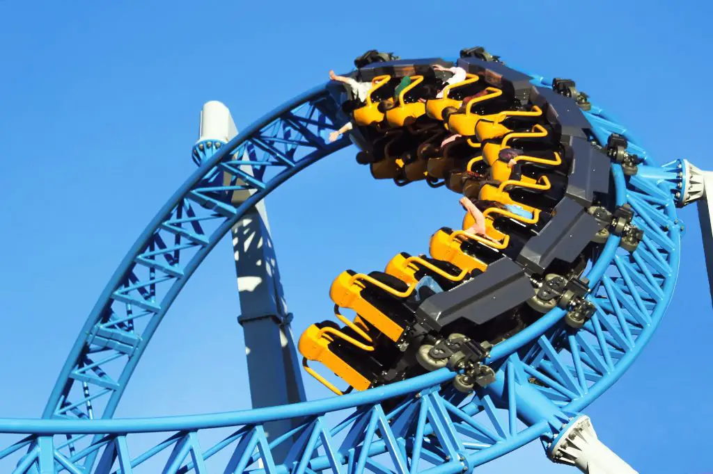 kinetic energy allows rollercoasters to reach thrilling speeds from gravitational potential energy conversions.