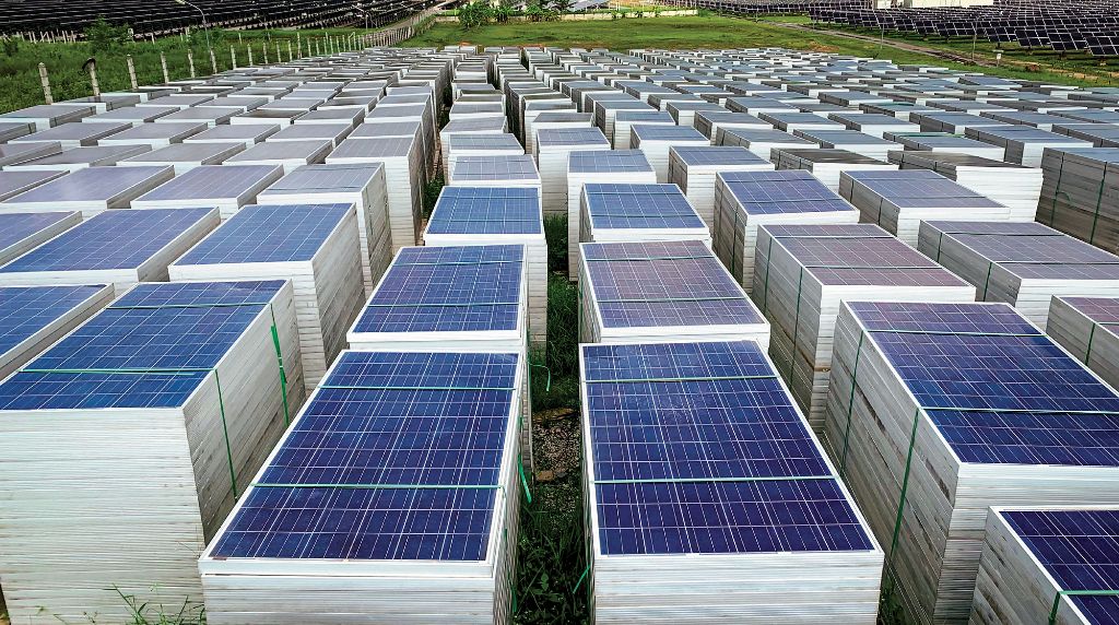 solar panels contain many wired photovoltaic cells to generate solar electricity