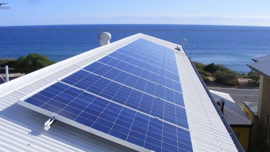solar panels on australian rooftops.