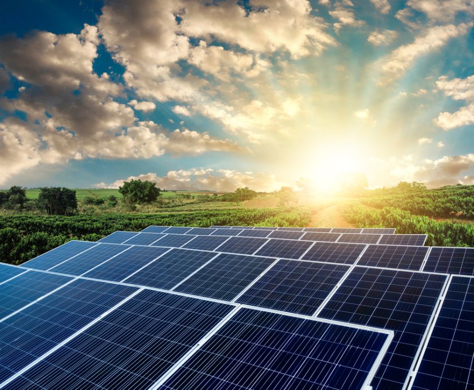 solar panels providing renewable energy