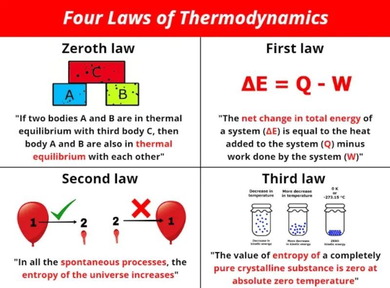 the laws of thermodynamics govern energy and matter interactions in chemistry.