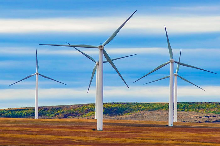 wind energy is renewable since wind is always available and wind turbines do not consume any fuel to operate.